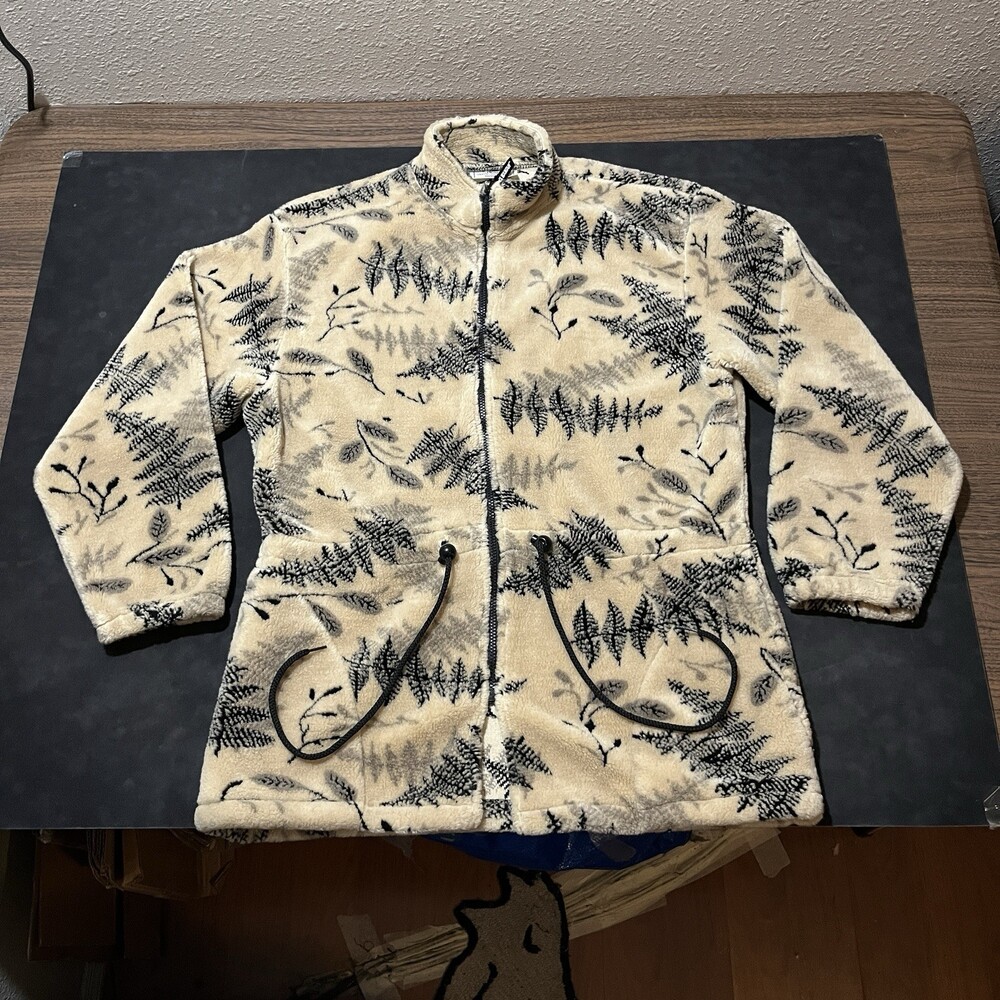 Vintage Black Mountain Jacket Camo Buck Hunting All Over Hunting USA Made Fleece